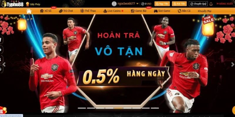 Typhu88 khuyến mãi luôn áp dụng trong các tựa game khác nhau