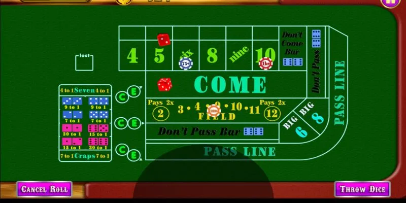 Cách tính toán xác suất trong craps