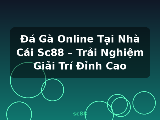 Đá Gà Online Tại Nhà Cái Sc88 – Trải Nghiệm Giải Trí Đỉnh Cao - sc88