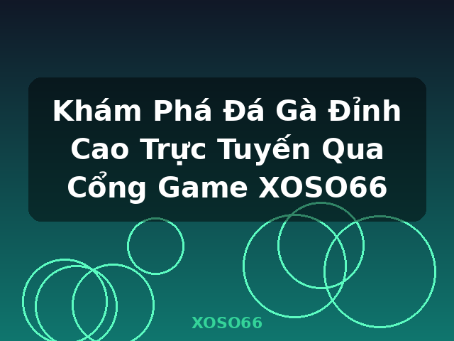 Khám Phá Đá Gà Đỉnh Cao Trực Tuyến Qua Cổng Game XOSO66 - XOSO66