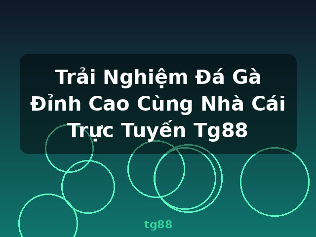 Trải Nghiệm Đá Gà Đỉnh Cao Cùng Nhà Cái Trực Tuyến Tg88 - tg88