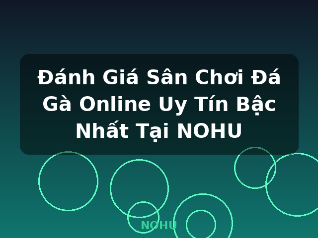 Đánh Giá Sân Chơi Đá Gà Online Uy Tín Bậc Nhất Tại NOHU - NOHU