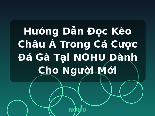 Hướng Dẫn Đọc Kèo Châu Á Trong Cá Cược Đá Gà Tại NOHU Dành Cho Người Mới - NOHU