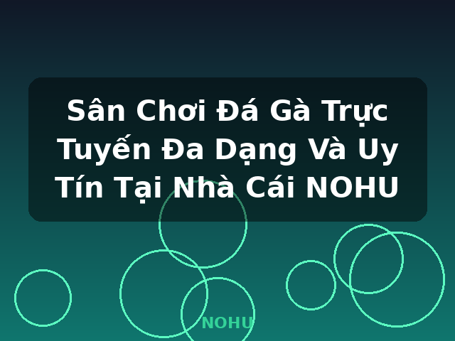 Sân Chơi Đá Gà Trực Tuyến Đa Dạng Và Uy Tín Tại Nhà Cái NOHU - NOHU